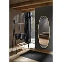 LED wall mirror ONIX 16/3831, CRi >90, oval, 185 x 70cm, black, 59W 3000K 3375lm