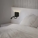 ACB Luminaria para leer CALMA 16/3836 con interruptor, con conexión USB, ajustable IP20, negro