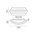 Luminaria de pared LUXUR 16/3840-30 IP20, blanco