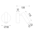 ACB Luminaria de pared ATRIA IP20, mate, níquel 