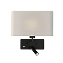 Luminaria de pared ROMEO 16/3971 con interruptor, con conexión USB, ajustable E27 IP20, negro