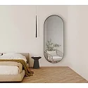 ACB mirror without lighting DANIELA 9755, black glossy