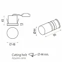 ACB LED staircase luminaire MIURA 16/3765-5, Ø 4.8cm, 3W 3000K 245lm, white