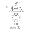 ACB ceiling recessed luminaire MUSCA 1 flame, round GU10 IP20, white 
