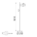 ACB floor lamp GINA GU10 IP20, black 