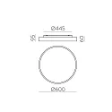 Luminaria de techo ROMA 3974/60 con difusor IP20