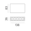 Luminaria de techo INVISIBLE 3980/138 IP20