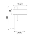 Luminaria de mesa CLIP 8178 con interruptor E27 IP20, blanco