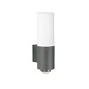 Luminaria de pared para exteriores TYPE NO 0278 regulable, con detector de movimiento IP54, antracita, mate regulable