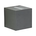 LED Outdoor Wall spot Type No. 2370 - 2-sided, tight/tight, square, IP44, 230V AC/DC, 2x 3W 3000K 330lm, anthracite