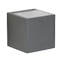LED Outdoor Wall spot Type No. 2372 - 2-sided, wide/wide, square, IP44, 230V AC/DC, 2x 3W 3000K 330lm, glass, anthracite