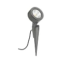 LED Ground spike spot Type No. 2390, IP54, 12W 3000K 1200lm 30°, rotatable and pivotable, dimmable, cast alu, anthracite
