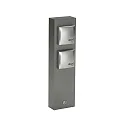 Pilar de enchufes TYPE NO 4400 doble, vertical, acero inoxidable, antracita mate