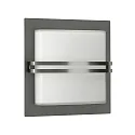 Luminaria de pared para exteriores TYPE NO 6250 plano E27 IP44, antracita, acero inoxidable regulable