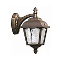 Luminaria de pared para exteriores TYPE NO 1813 abajo, angular E27 IP44, marrón, latón satinado regulable