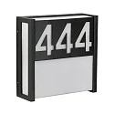 Números de casa TYPE NO 6400 ya está hecho, grabado por láser, negro mate
