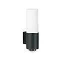Luminaria de pared para exteriores TYPE NO 0278 regulable, con detector de movimiento IP54, negro mate regulable
