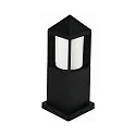 Luminaria de zócalo TYPE NO 0556 angular E27 IP44, negro mate regulable