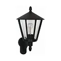 Luminaria de pared para exteriores TYPE NO 1814 arriba, angular E27 IP44, negro mate regulable