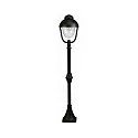 Luminaria de caminos TYPE NO 2029 redondo E27 IP44, negro mate regulable
