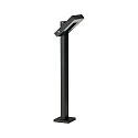 LED Bollard light Type No. 2091, IP54, height 90cm, 16W 3000K 1600lm, swiveling 120°, cast alu / satin glass, black matt