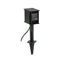 Enchufes de jardín con pincho para clavar TYPE NO 2103 doble, angular, con enchufe, negro