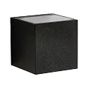 LED Outdoor Wall Spot Type No. 2372 - 2-sided, wide/wide, square, IP44, 230V AC/DC, 2x 3W 3000K 330lm, glass, black