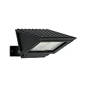 Outdoor LED Floodlight Type No. 2411, IP54, 32W 3000K 3200lm, swiveling, dimmable, cast alu / borosilicate glass, black matt