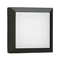 Luminaria de pared y techo TYPE NO 6562 grande, cuadrado, regulable, resistente a los impactos IP54, negro mate regulable