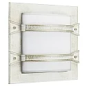 Outdoor Wall and Ceiling luminaire Type No. 6262, square, 2 cross braces, IP44, E27 QA55 max. 57W, cast alu, white-gold