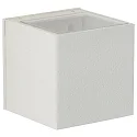 LED Outdoor Wall spot Type No. 2372 - 2-sided, wide/wide, square, IP44, 230V AC/DC, 2x 3W 3000K 330lm, glass, white