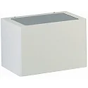 LED Outdoor Wall luminaire Type No. 6367, 2-sided, square, IP44, width 15cm, 2x LED 5.8W 430lm, cast alu / glass, white matt
