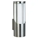Luminaria de pared para exteriores TYPE NO 0256 cilíndrico E27 IP44, acero mate regulable