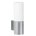Luminaria de pared para exteriores TYPE NO 0277 cilíndrico, regulable IP54, plata mate regulable