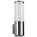 Luminaria de pared para exteriores TYPE NO 0323 cilíndrico, con punto LED E27 IP44, acero inoxidable regulable