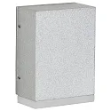 Luminaria de pared para exteriores TYPE NO 0325 abajo, angular, plano IP44, plata mate 