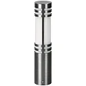 Pedestal luminaire Type No. 0559 stainless steel, IP44, height 50cm, 1x G24d-2 TC-D 18W, stainless steel / opal glass