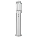 Luminaria para balizas TYPE NO 2015 cilíndrico, con detector de movimiento E27 IP44, plata mate regulable