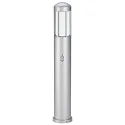 Luminaria para balizas TYPE NO 2221 cilíndrico, con detector de movimiento E27 IP44, plata mate regulable