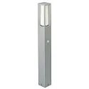 Luminaria para balizas TYPE NO 2066 angular, con detector de movimiento E27 IP44, plata mate