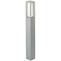 Luminaria para balizas TYPE NO 2266 angular E27 IP44, plata mate
