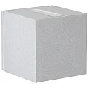 LED Outdoor Wall spot Type No. 2371 - 2-sided, tight/wide, square, IP44, 230V AC/DC, 2x 3W 3000K 330lm, lens + glass, silver