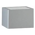 Luminaria de pared para exteriores TYPE NO 6167 Arriba-Abajo, angular G9 IP44, plata mate regulable