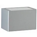 Luminaria de pared para exteriores TYPE NO 6367 Arriba-Abajo, corto IP44, plata mate regulable