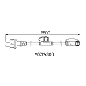 Albert Cable de conexión PLUG-N-PLAY doble, con enchufe, negro 250cm