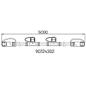 Albert Cable de extensión PLUG-N-PLAY 3 veces, negro 500cm