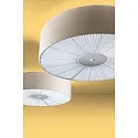 Luminaria de techo PL SKIN 070 con tapa E27 IP20, beige, blanco regulable