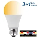 HWH Lámpara LED en forma de pera A60 CCT Switch, conmutable E27 10W 810lm 2700,6500,4000K 200° CRI >80 