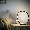 Decorative LED Table lamp ring shape, Ø 25cm, 6.5W 3000K 340lm 300°, aluminum, black