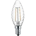 Lámpara de filamento en forma de vela retorcida CW35 conmutable E14 2,5W 250lm 2700K 300° CRI > 80 